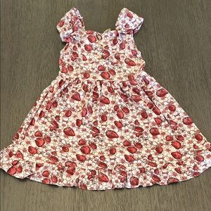 Kate Quinn Kids Dress with Red Strawberry Pattern
